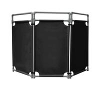 Barriera Di Sicurezza Pieghevole, Barriera Portatile In PVC A 3 Pannelli For Il Controllo Della Folla, Riparazioni Ingegneristiche Di Sicurezza Di Avvertimento(Black,180X80CM)