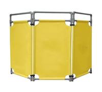 Barriera Di Sicurezza Pieghevole, Barriera Portatile In PVC A 3 Pannelli For Il Controllo Della Folla, Riparazioni Ingegneristiche Di Sicurezza Di Avvertimento(Yellow,180X80CM)