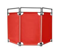 Barriera Di Sicurezza Pieghevole, Barriera Portatile In PVC A 3 Pannelli For Il Controllo Della Folla, Riparazioni Ingegneristiche Di Sicurezza Di Avvertimento(Red,180X100CM)