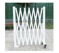 Barriera di sicurezza pieghevole in metallo retrattile con ruote 120x100 cm bianco controllo industriale del traffico per le scuole recinzione temporanea flessibile/barriera
