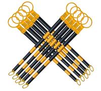 Barriera di Sicurezza Retrattile - Coni stradali Gialli e Neri per lavori stradali, parcheggi e Sicurezza temporanea - 1,2-2 m e 1,6-3 m (Confezione da 10)