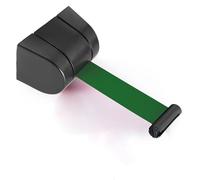 Barriera di sicurezza retrattile da 2 m - Barriera da parete espandibile per il controllo della folla con accessori ideale per la gestione delle code e la sicurezza degli eventi (colore: verde)