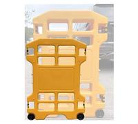 Barriera di Sicurezza Retrattile Portatile con Ruote, Colore Giallo, per Il Controllo della Folla nei parcheggi e la Gestione di Eventi (Set da 8 Pezzi)