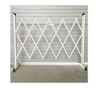Barriera di sicurezza stradale espandibile portatile, pieghevole, con 2 ruote, telescopico FRP per controllo della folla (bianco, 120 x 250 cm)