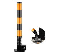 Barriera di stazionamento pieghevole, Barriera di parcheggio anticollisione a molla, dissuasore pieghevole for auto(Black Yellow)