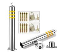 Barriera di stazionamento pieghevole, Barriera di parcheggio, pali sicurezza in acciaio inossidabile for vialetti, colonnina blocco for auto(76x650mm)
