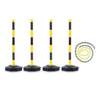 Barriera di stazionamento pieghevole, Barriere di sicurezza for parcheggi Barriera for Antiruggine e impermeabile Blocco for auto Paletto(6)