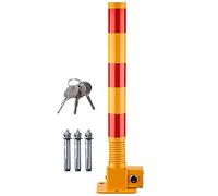 Barriera di stazionamento pieghevole, Paletto di sicurezza pieghevole con serratura for parcheggio auto e molla flessibile anti-collisione(Yellow,Red)