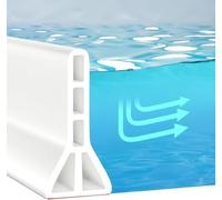 Barriera Doccia Ferma Acqua in Silicone,Bordo per Piatto Doccia,Autoadesiva,Soglia Della Doccia Barriera D'acqua Guarnizione,per Cucina e Bagno al fine di Separazione a Umido e Secco (180cm,White)