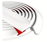 Barriera Doccia Ferma Acqua Silicone 1m x 2 = 2 m,Guarnizione Doccia Sottoporta, Autoadesivo, Flessibile, Facile da Installare, Ideale per Bordo Piatto Doccia e Bordino Top Cucina, Bianco