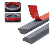 Barriera Doccia Ferma Acqua, Silicone Barriera Antiallagamento per Guarnizione Doccia Sottoporta, Guarnizioni Box Doccia, Adatta per Angoli, Lavello,Cucina, Bagno Striscia di Ritenzione (200CM,Grigio)