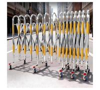 Barriera espandibile Acciaio inossidabile, Barriera di sicurezza con ruote, Cancello mobile per asili, scuole e centri commerciali(1.5x4m)