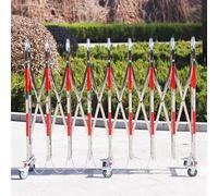 Barriera espandibile - Barriera di sicurezza mobile in acciaio inossidabile con ruote Recinzione retrattile per eventi all'aperto Controllo della folla portatile Soluzione di sicurezza durevole e