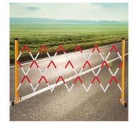 Barriera Espandibile In Metallo Industriale, Recinzione Stradale Retrattile Portatile, Cancello Di Sbarramento Portatile Con Rotelle, For Ampie Aperture, Garage For Traffico Temporaneo(300cm)