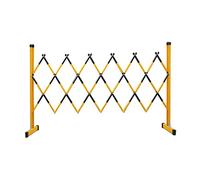 Barriera espandibile - Recinzione retrattile in metallo per uso industriale e residenziale, giallo e nero, barriera di sicurezza portatile 1,2 x 5 m, controllo della folla e gestione degli eventi