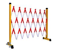 Barriera espandibile - Recinzione retrattile in metallo per uso industriale e residenziale, rosso e bianco, 1 x 6 m, barriera di sicurezza, soluzione portatile per il controllo della folla