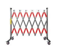 Barriera Espandibile, Recinzione Stradale con Rotelle, Cancello di Sicurezza Retrattile con Barricata Riflettente, Barriera di Controllo Della Folla Pieghevole(150x120cm/4.9x3.9ft)
