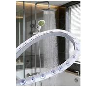 Barriera for l'acqua della doccia con base a ventosa, diga impermeabile in silicone riutilizzabile; for la separazione umido-asciutto del bagno e la finitura dei bordi(170 centimeters)