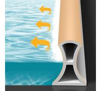 Barriera for pavimento for stanze umide, barriera for soglia della porta doccia in silicone, for, guarnizione for piatto, autoadesiva for, for bordo vasca(80cm)