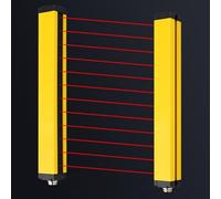 Barriera fotoelettrica per apparecchiature di automazione con altezza di protezione efficace e capacità di rilevamento (4 raggi)