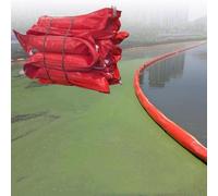 Barriera galleggiante anti-petrolio in PVC, resistente e riutilizzabile, barriera di contenimento multifunzionale, per laghi/mari/fiumi/stagni/porti/banchine, arancione(L-20M,H-90cm)