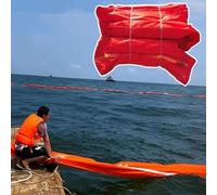 Barriera galleggiante per impieghi gravosi per fuoriuscite di petrolio/detriti d'acqua, contenimento del petrolio in PVC personalizzabile per porti/fiumi/marittimi, facile da installare,1.1*10M