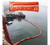 Barriera galleggiante riutilizzabile per olio, barriera ad alta resistenza per piante acquatiche, per macchie di olio, contenimento di erba acquatica per laghi/oceani(L-10M,H-35cm)