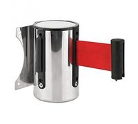 Barriera in acciaio inossidabile per montaggio a parete folla plastica nylon acciaio inossidabile Stanchion descrivere cassa in acciaio lucidato da più processi (rosso-2m)