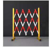 Barriera in metallo espandibile Barriera stradale retrattile con ruote per la costruzione di sicurezza stradale all'aperto uso garage e sicurezza parcheggio