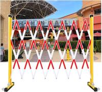 Barriera in metallo espandibile con ruote, barriera di traffico retrattile per sicurezza esterna e costruzione
