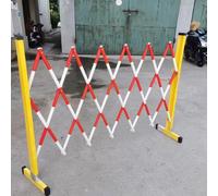 Barriera in metallo espandibile, facile da montare, con ruote, controllo del traffico regolabile, per la costruzione di strade e garage