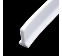 Barriera in silicone impermeabile, 500 cm, per doccia e bagno, per evitare fuoriuscite d'acqua (bianco)