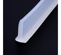 Barriera in silicone per doccia, 500 cm, per evitare perdite d'acqua in bagni e aree umide (trasparente)