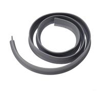Barriera in silicone per doccia, tappo dell'acqua, alta 30 mm, flessibile, impermeabile, per docce senza curve, bagno, cucina e contenimento dell'acqua interna (grigio, 1,5 m)