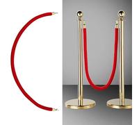 Barriera in velluto per il controllo della folla per pali di montante, design elegante per la gestione degli eventi (rosso)