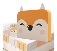 Barriera Letto di Sicurezza Spondina Letto Morbida per Bambini, Sbarra Letto Bambini, Sponde Letto Bambini Anti Caduta con Struttura in Metallo, Facile da Installare ( Color : Fox , Taglia : 50cm )