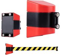 Barriera magnetica retrattile da parete, cavo di sicurezza per parcheggio all'aperto, colore giallo e rosso, nastro rimovibile, perfetto per il controllo della folla e la gestione del traffico
