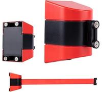 Barriera magnetica retrattile da parete, cordoni di sicurezza per parcheggio all'aperto, 5 m, giallo e rosso, corda rimovibile, barriera di sicurezza ideale per il controllo della folla e la gestione