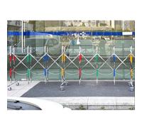 Barriera metallica espandibile, Barriera di sicurezza con rotelle, Cancello mobile per asili, scuole e centri commerciali(1.5x10m)
