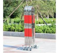 Barriera Metallica espandibile - Cancello di Sicurezza Mobile, Recinzione Retrattile per Il Controllo del Traffico e dei Cantieri, 1,1x10 m, e Soluzione Portatile per Il