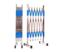 Barriera metallica espandibile con rotelle Cancello di sicurezza pieghevole retrattile blu argento 1,2 mx 2-8 m(2.5x1.2m)