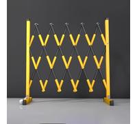 Barriera metallica Recinzione retrattile per traffico con ruote per la costruzione di sicurezza stradale all'aperto Uso garage e sicurezza parcheggioBarriera espandibile e portatile