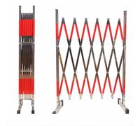 Barriera mobile espandibile 1,2 x 7 m Barriera di sicurezza pieghevole in metallo portatile con ruote per manutenzione sul posto di lavoro si espande per un uso versatile