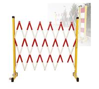 Barriera mobile espandibile, barriera di sicurezza facile da montare con rotelle, cancello retrattile for garage, vialetti d'accesso e cancelli a forbice(L 300cm/9.8ft)