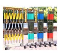 Barriera mobile espandibile - Barriera di sicurezza retrattile in acciaio inox - Barriera portatile per il controllo della folla da esterno - blu 1,2 m per la gestione degli eventi