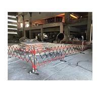 Barriera Mobile espandibile - Cancello di Sicurezza Pieghevole in Acciaio Inox per Il Controllo del Traffico e la delimitazione delle Aree (1,2 x 2,5 m) - Soluzione Portatile e Resistente PE