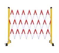 Barriera Mobile Espandibile, Recinzione Industriale Regolabile, Recinzione Stradale Pieghevole e Retrattile con Ruote, per Centri Commerciali, Scantinati, Cantieri Edili(White,1.2x3m/3.9x9.8ft)
