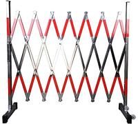 Barriera mobile espandibile, Recinzione stradale con ruote for cancello retrattile di dimensioni multiple in argento barricata metallica espandibile(9m)