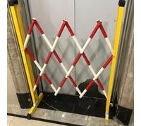 Barriera mobile regolabile, 1,2 m, ad alta sicurezza, per pedoni, barriera di manutenzione portatile, barriera pieghevole per camper, camion e campeggio