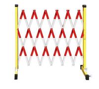 Barriera mobile retrattile a fisarmonica con ruote | Barriera di sicurezza for il controllo del traffico e la protezione dei pedoni(Yellow Red1.2m*2.5m)